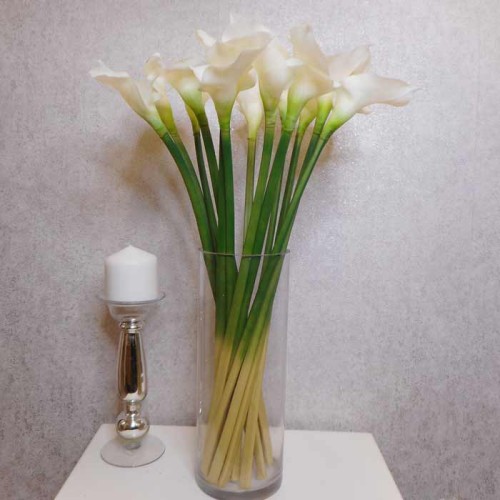 Artificial Calla Lilies Real Touch Large White 75cm Artificial Flowers